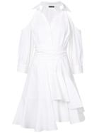 Natori Cold Shoulder Shirt Dress - White
