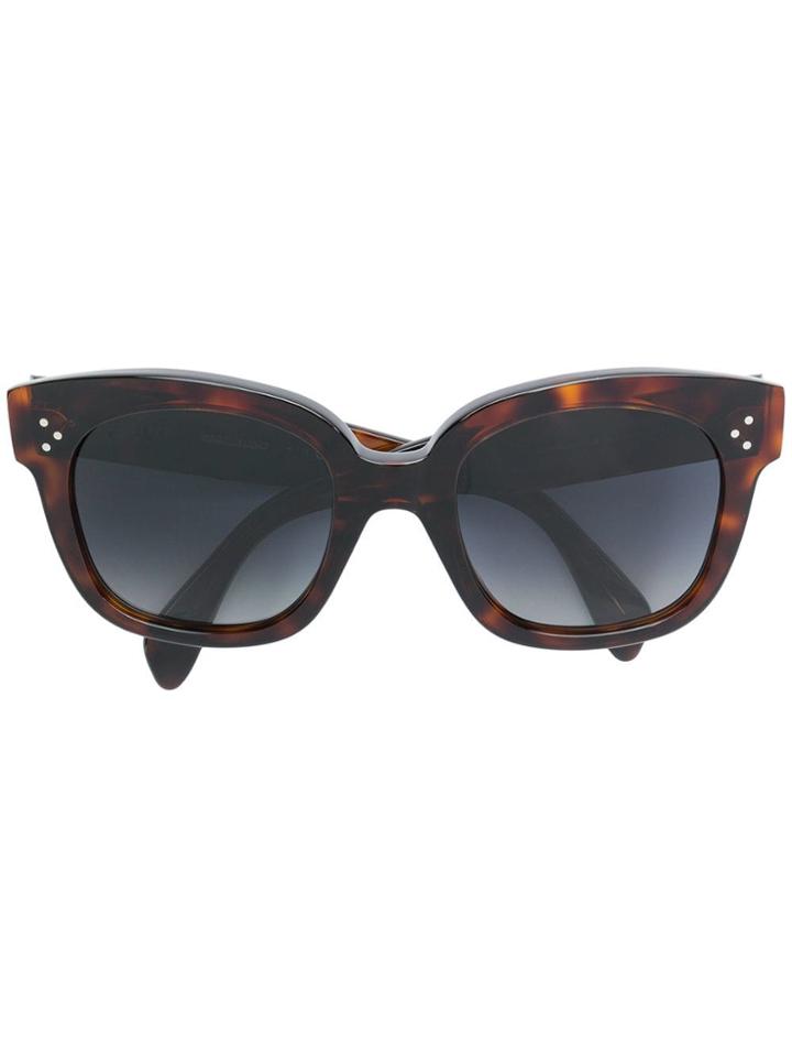 Celine Eyewear Square Frame Sunglasses - Brown