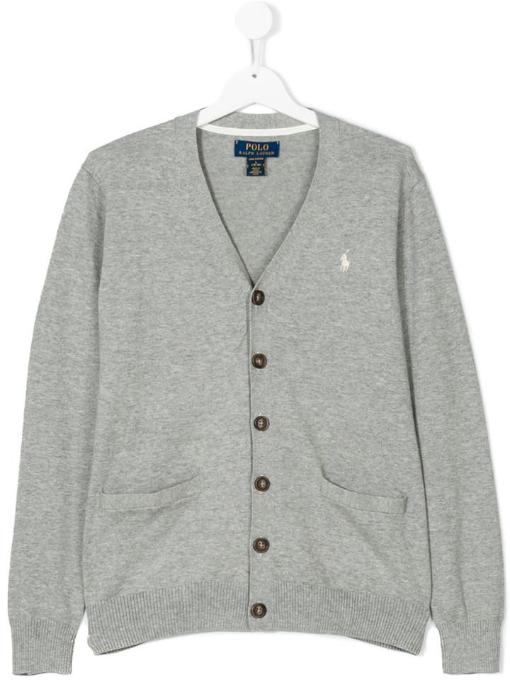 Ralph Lauren Kids V-neck Cardigan - Grey