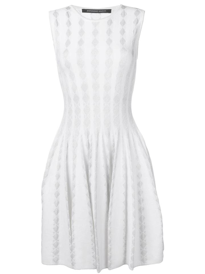 Antonino Valenti Diamond-intarsia Dress - White