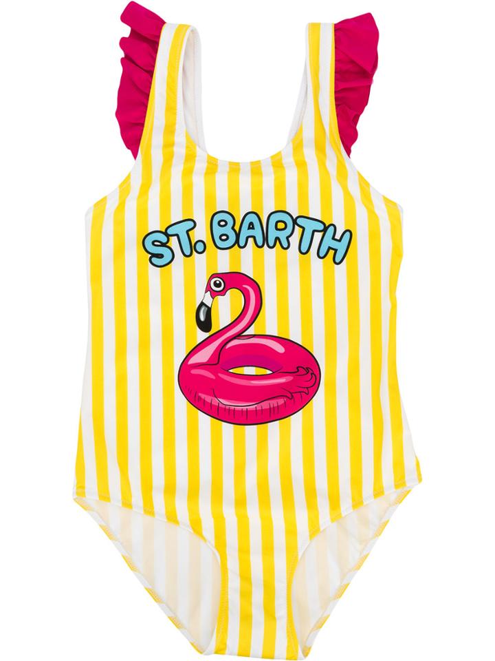 Mc2 Saint Barth Kids Printed Swimsuit - White