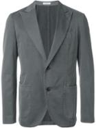 Boglioli Two Button Blazer, Men's, Size: 52, Grey, Cotton/silk/spandex/elastane/cupro