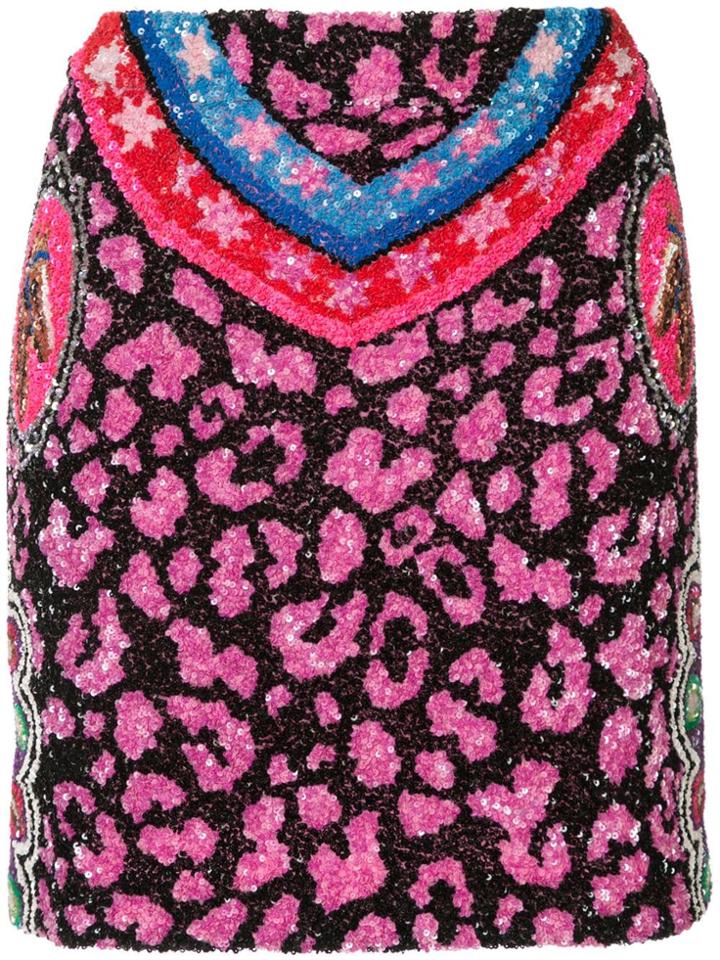 Manish Arora Sequin Mini Skirt - Black
