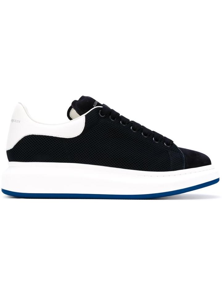 Alexander Mcqueen Extended Sole Sneakers, Men's, Size: 39, Blue, Nylon/suede/leather/rubber