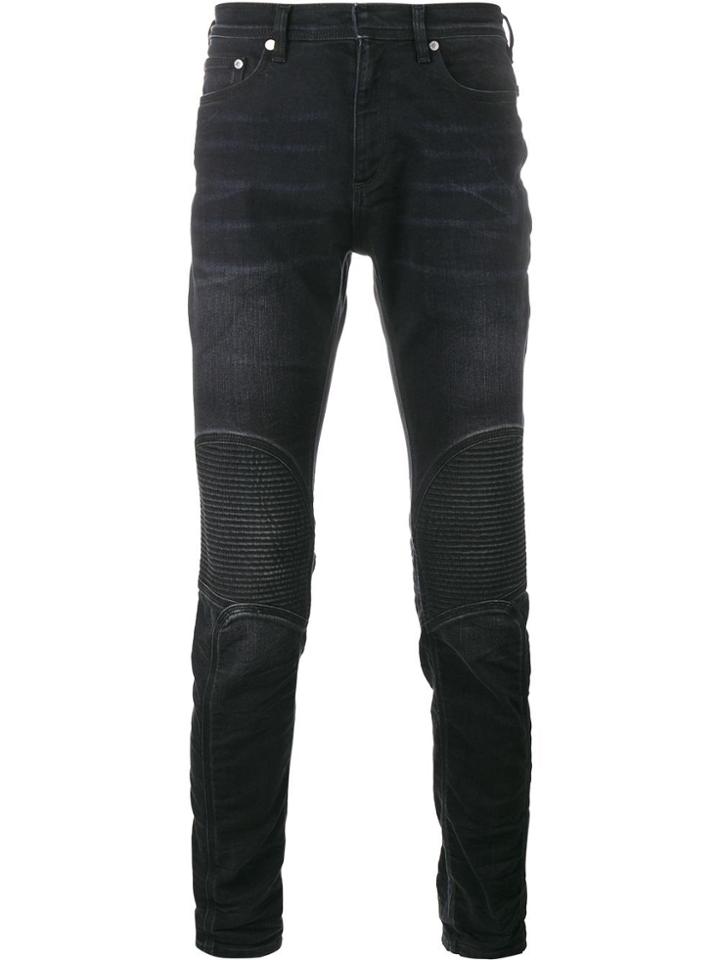 Neil Barrett Ribbed Knee Biker Jeans - Grey