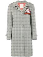 Marco De Vincenzo Prince Of Wales Trench Coat - Grey