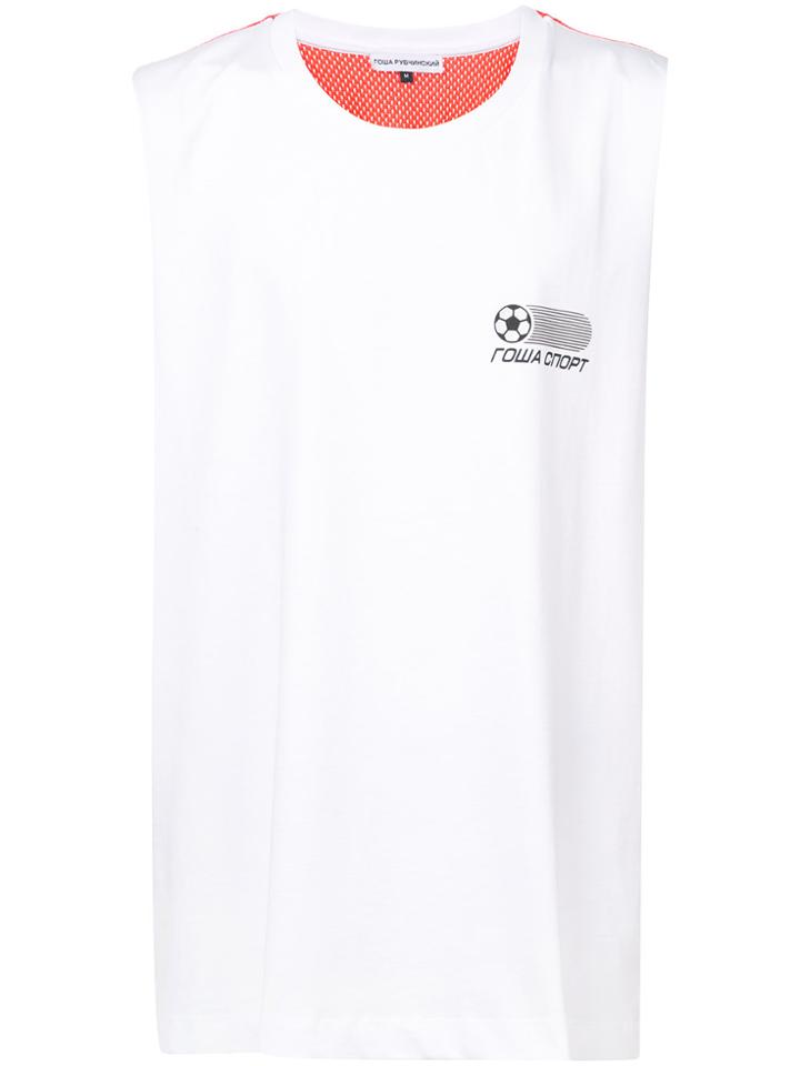 Gosha Rubchinskiy Contrasting Back Tank - White