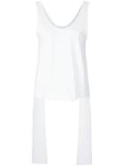 Lost & Found Rooms Flared Draped Tank Top - White
