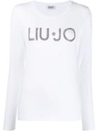 Liu Jo Embellished Logo Jumper - White