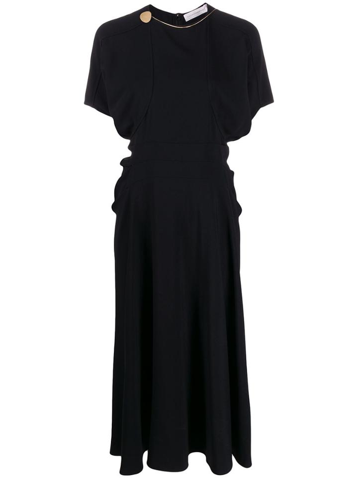 Victoria Beckham Batwing Midi Dress - Black
