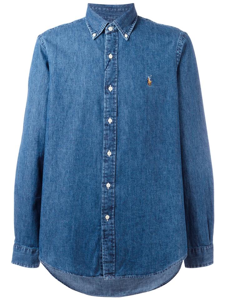 Polo Ralph Lauren Button-down Denim Shirt, Men's, Size: Small, Blue, Cotton