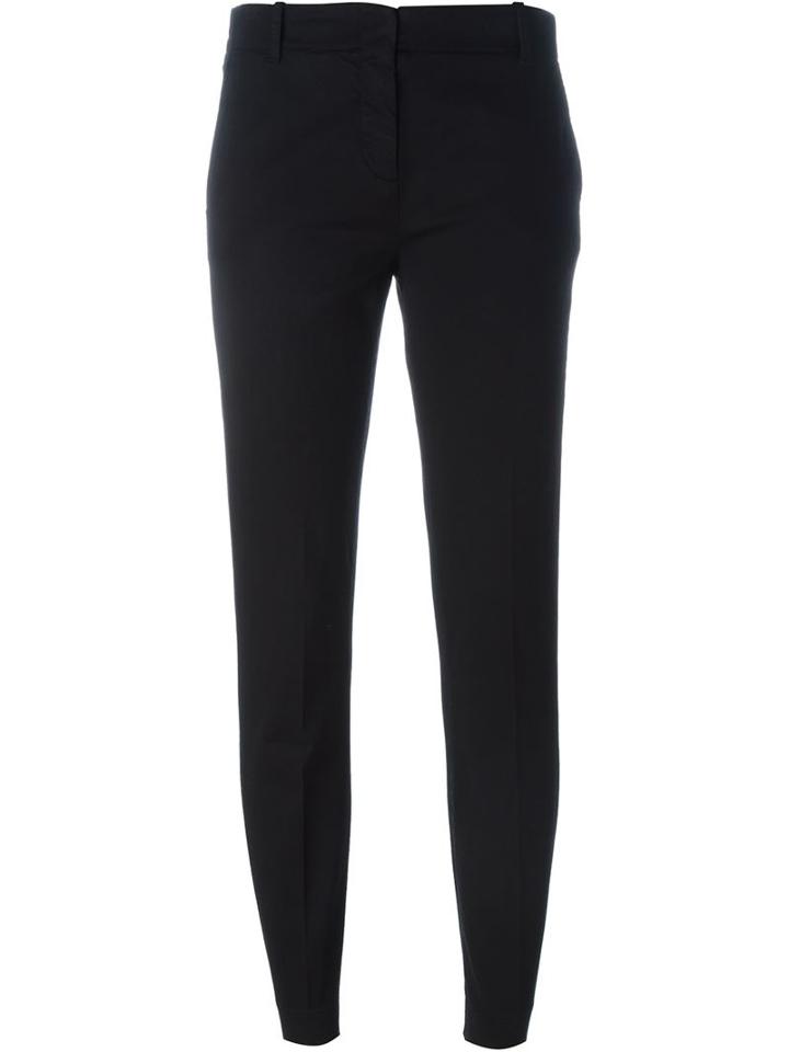 Aspesi Skinny Chino Trousers, Women's, Size: 42, Black, Cotton/spandex/elastane
