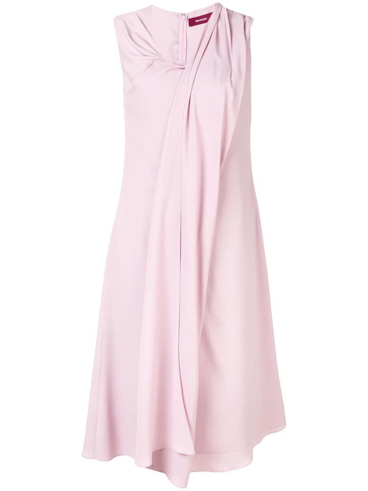 Sies Marjan Draped V-neck Dress - Pink