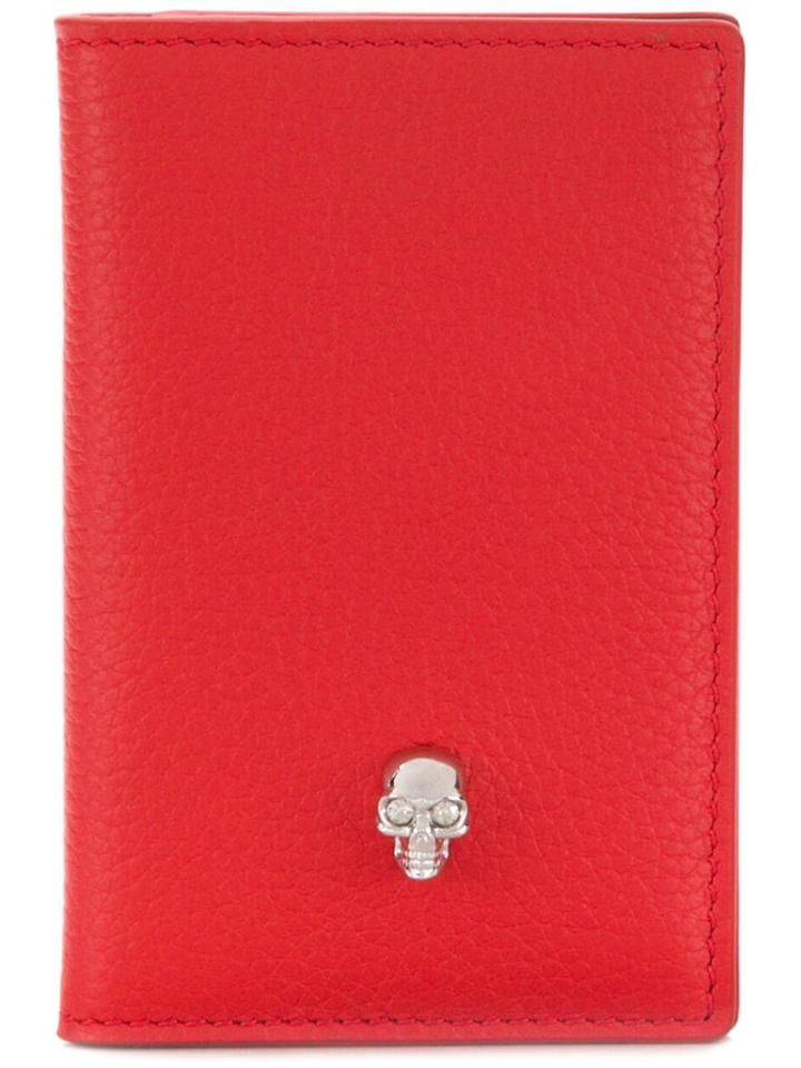 Alexander Mcqueen Skull Charm Wallet - Red