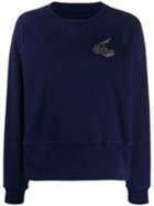 Vivienne Westwood Anglomania Embroidered Logo Sweatshirt - Blue