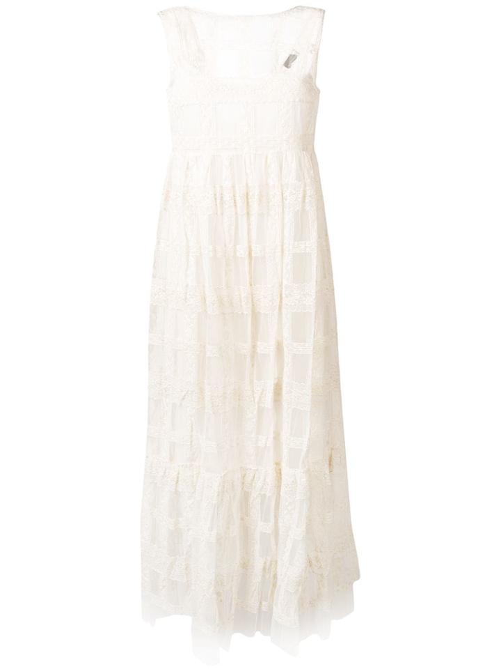 Ermanno Ermanno Lace Midi Dress - Neutrals