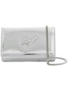 Giuseppe Zanotti Design Cross Body Clutch Bag - Silver