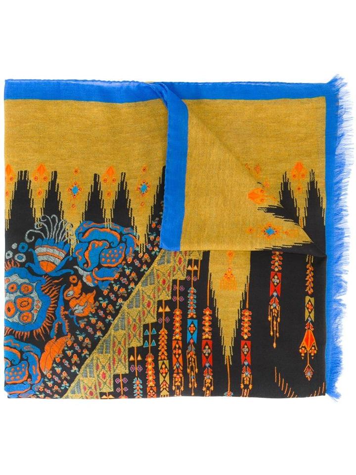 Etro Abstract Print Scarf, Modal/cashmere