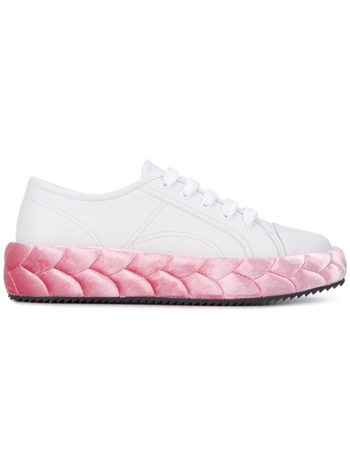Marco De Vincenzo Braided Flatform Sneakers - White