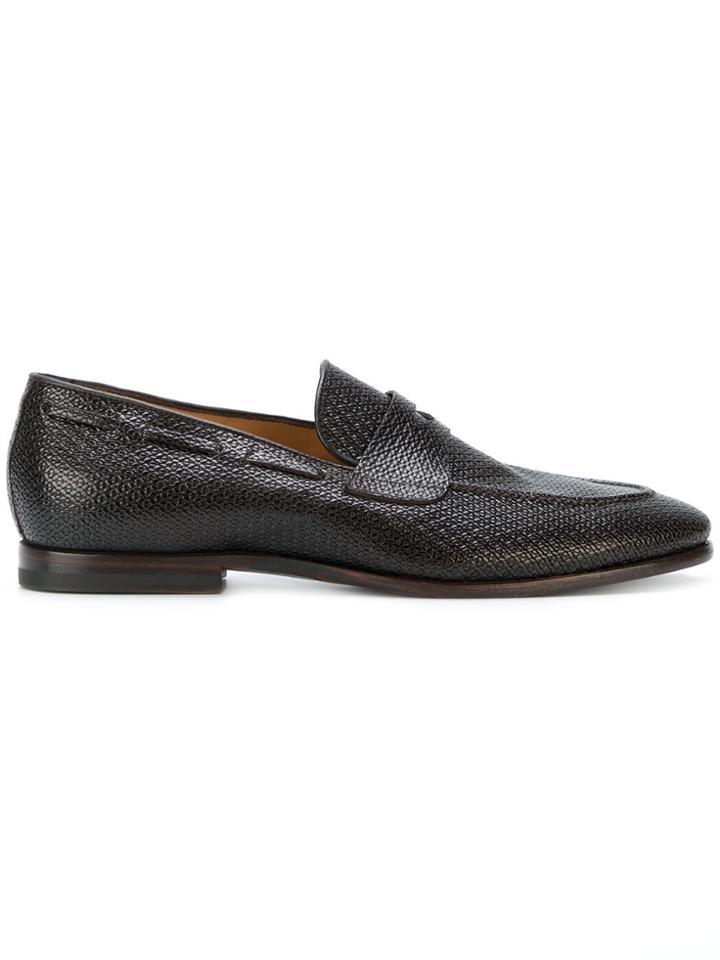 Silvano Sassetti Classic Textured Loafers - Brown