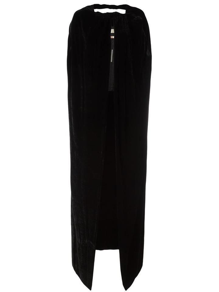 Rick Owens Twist Velvet Cape