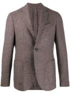 Dell'oglio Houndstooth Print Blazer - Grey