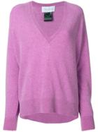 Christian Wijnants Plunge Neck Sweater - Pink & Purple