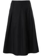 Jil Sander A-line Midi Skirt - Black