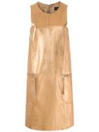 Olympiah Short Metallic Dress - Gold