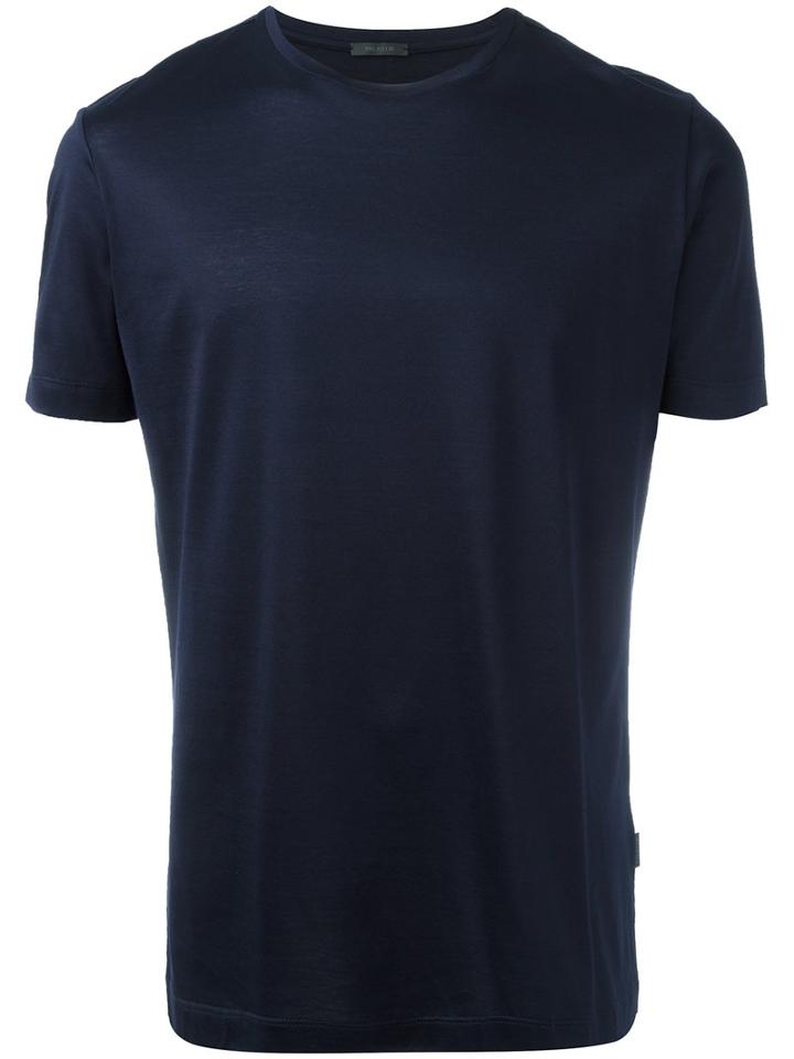 Pal Zileri Crew Neck T-shirt, Men's, Size: Xl, Blue, Cotton