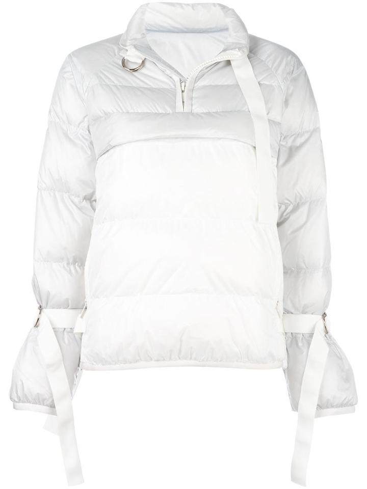 Sacai Puffer Pullover Jacket, Women's, Size: 2, White, Nylon/polyester/feather Down