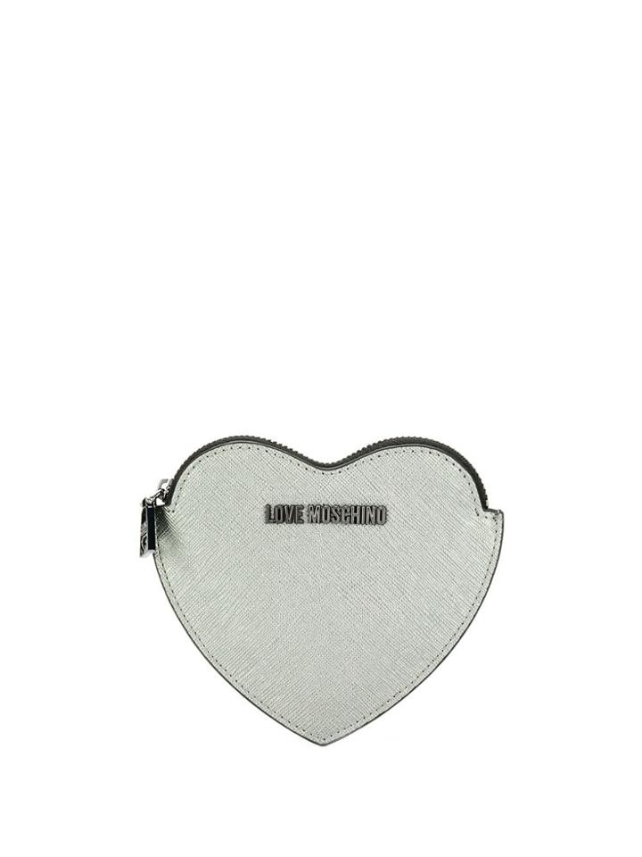 Love Moschino Heart Shaped Purse - Grey