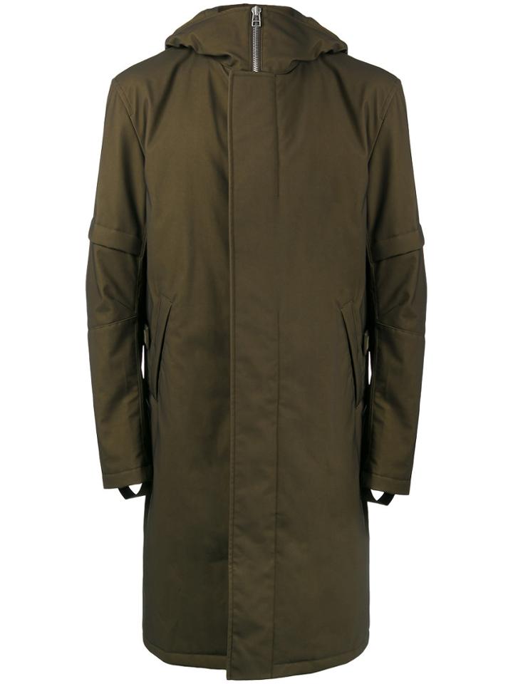 Helmut Lang Khaki Green Flat Hood Coat