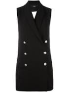Versus Double Breasted Waistcoat, Women's, Size: 44, Black, Polyester/spandex/elastane/viscose