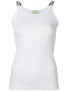 Aries Ribbed Vest Top - White
