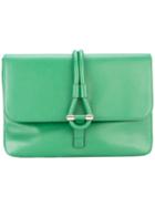 Tila March - Romy Clutch - Women - Leather - One Size, Green, Leather