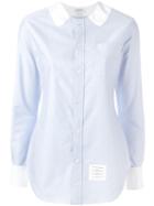 Thom Browne Collar Detail Shirt, Women's, Size: 38, Blue, Cotton