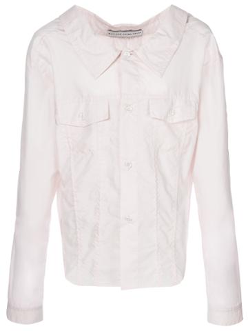 Matthew Adam Dolan Asymmetric Hem Shirt - Pink & Purple