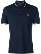 Emporio Armani Contrast Trim Polo Shirt - Blue