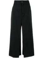 Chloé Cropped Palazzo Trousers - Black