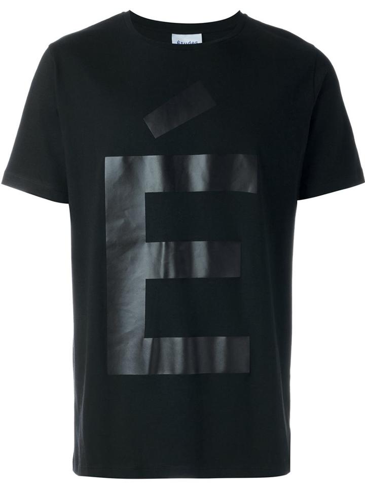 Études Logo Print T-shirt, Men's, Size: Xs, Black, Cotton