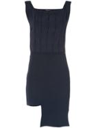 Gloria Coelho Asymmetric Knitted Dress - Black