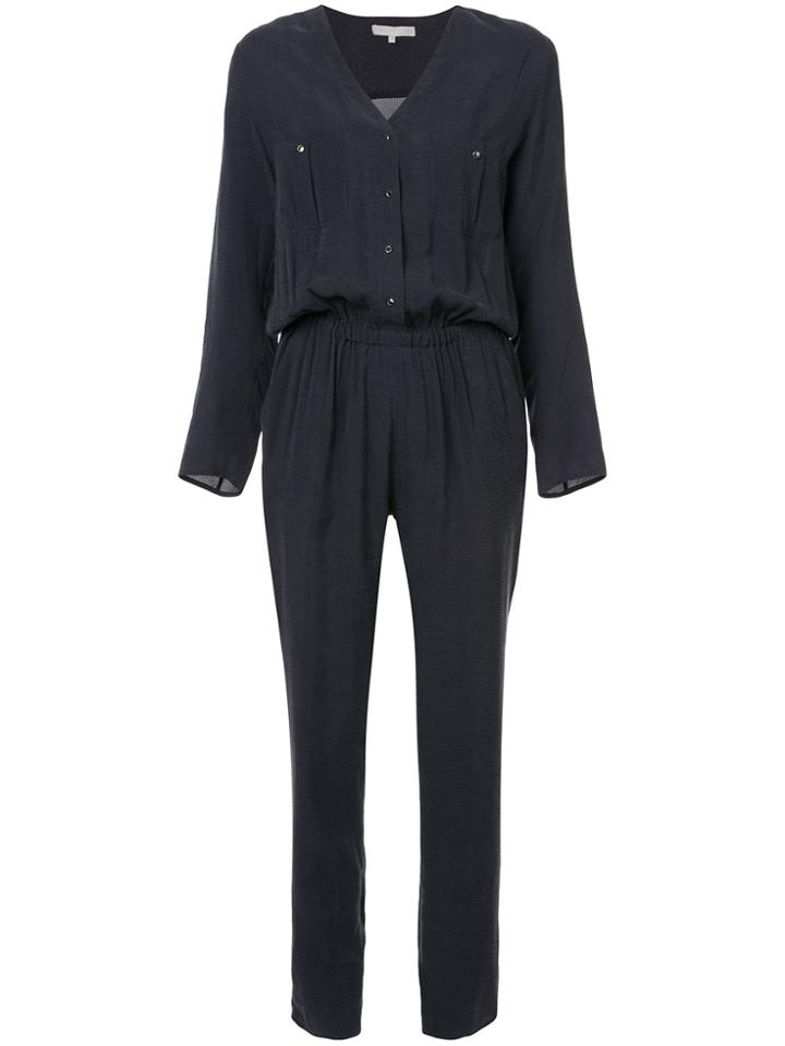 Vanessa Bruno Longsleeved Buttoned Jumpsuit - Grey
