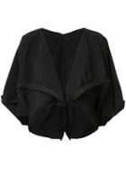 Issey Miyake Plissé Shawl Top, Women's, Size: 2, Black, Polyester