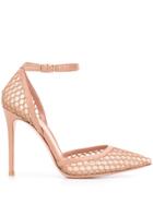 Gianvito Rossi Praline Fishnet Sandals - Neutrals