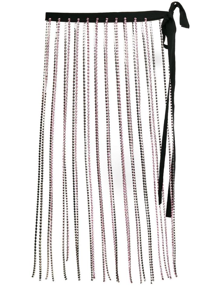 Christopher Kane Crystal Fringe Skirt - Pink