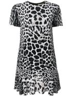 Saint Laurent Fitted Leopard Print Dress - Black