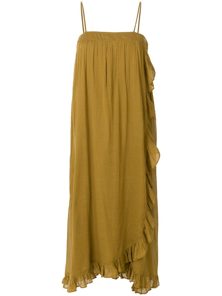 Mes Demoiselles Frill Trim Maxi Dress - Green