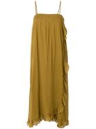 Mes Demoiselles Frill Trim Maxi Dress - Green