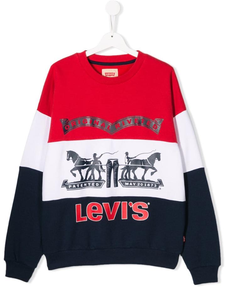 Levi's Kids Colour Block Sweatshirt - Red
